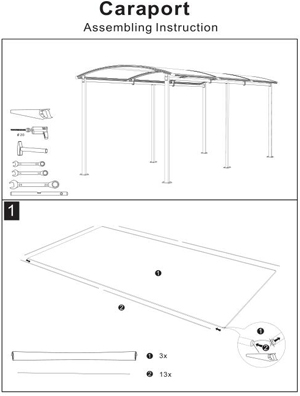 Assembling Instruction of RV carport