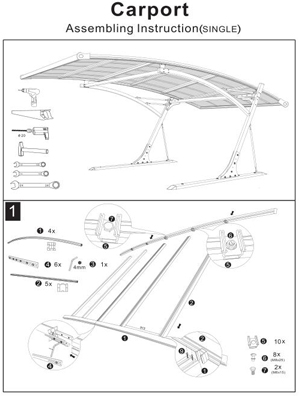 Assembling Instruction of Polycarbonate Carport