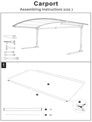 Assembling Instruction of Side carport