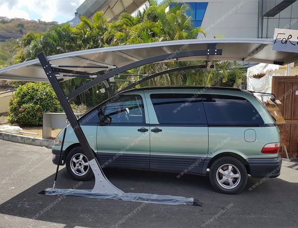 wind resistance car parking tent at gray color