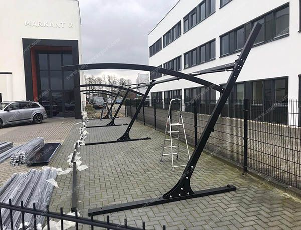 Anti-snow solid PC roof carport for Parking Lot