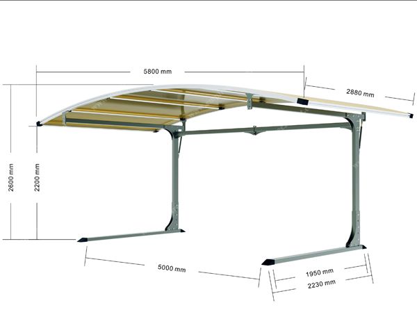 Side carport for 1car