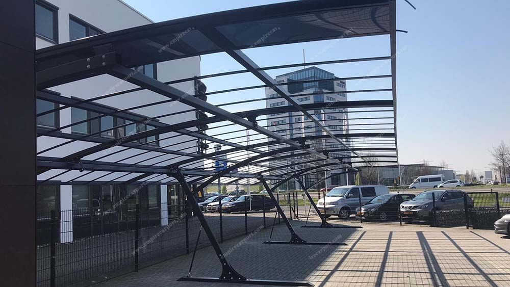 Anti-snow solid PC roof carport for Parking Lot